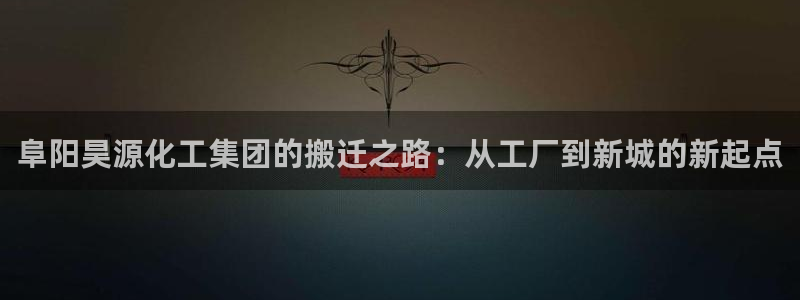 球盟会APP官网：阜阳昊源化工集团的搬迁